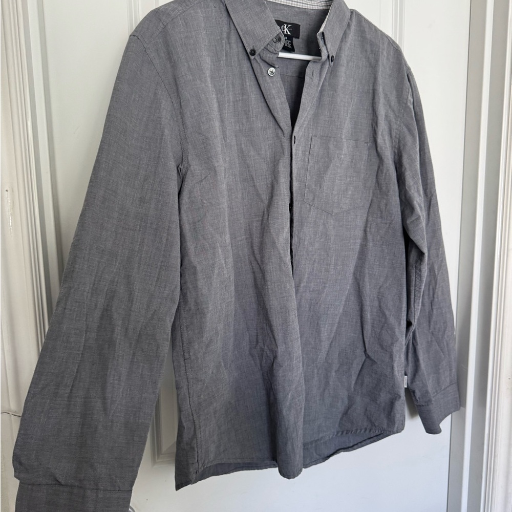 Calvin Klein Gray Dress Shirt